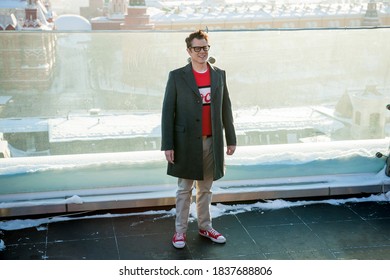 Moscow / Russia - January 25, 2012, Johnny Knoxville In Front Of Kremlin