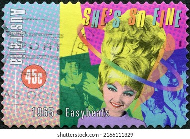 MOSCOW, RUSSIA - JANUARY 30, 2022: A stamp printed in Australia shows Shes so fine, Easybeats, Rock and Roll in Australia, 1998