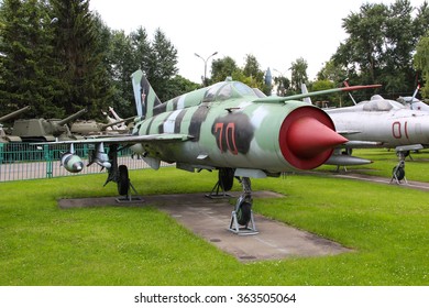 MOSCOW, RUSSIA - Jul 19 2015, Soviet Historical MiG-21 At The Central Museum Of Armed Forces, On Jul 19 2015 In MOSCOW, RUSSIA