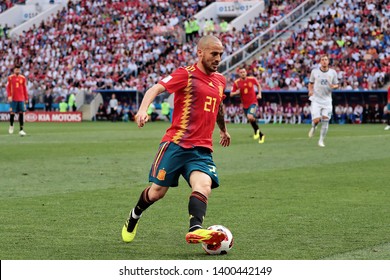 Moscow, Russia, Jule, 1, 2018. Luzhniki Stadium. David Silva In The Football Match Of FIFA World Cup 2018 Between Spain & Russia.