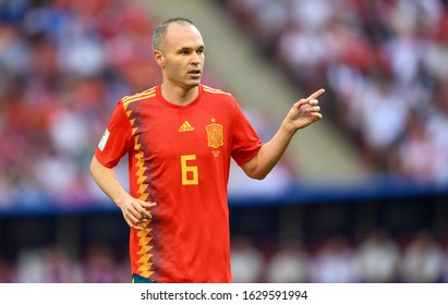 MOSCOW, RUSSIA - JULY 01: Andres Iniesta Of Spain During The Russia 2018 World Cup Football Match Between Spain And Russia