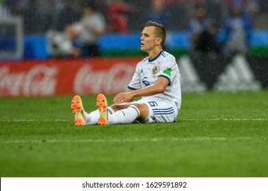 MOSCOW, RUSSIA - JULY 01: Denis Cheryshev Of Russia During The Russia 2018 World Cup Football Match Between Spain And Russia