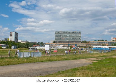 MOSCOW, RUSSIA - July 1, 2012: Tushino Airfield In The Middle Of The Field On The Volokolamsk Highway