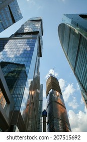 MOSCOW, RUSSIA - JULY 16, 2014: The Moscow International Business Center (MIBC).  The View Of 