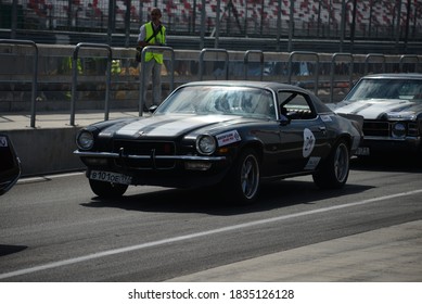 MOSCOW, RUSSIA - JULY 17, 2014: Old Classic American Made Car