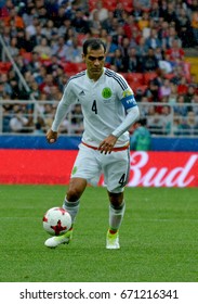 MOSCOW, RUSSIA - JULY 2, 2017. Mexican Player Rafael Marquez During FIFA Confederations Cup Match For 3rd Place Against Portugal.