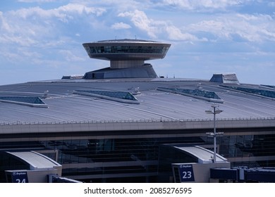 MOSCOW, RUSSIA - JULY 2019: Main Building Of Vnukovo International Airport
