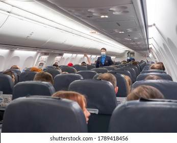 Moscow Russia July 2020 Steward Mask Stock Photo 1787951555 | Shutterstock