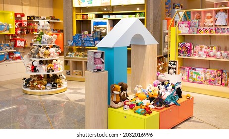 Moscow, Russia - July 2021: An Empty Store In The Duty Free Zone For Children