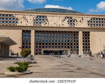 Moscow, Russia, July 25, 2022. City View. Aquacomplex Luzhniki - The Palace Of Water Sports