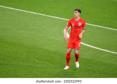 Moscow, Russia – July 3, 2018. England National Football Team Centre-back John Stones In Action During World Cup 2018 Round Of 16 Match Colombia Vs England (1-1)