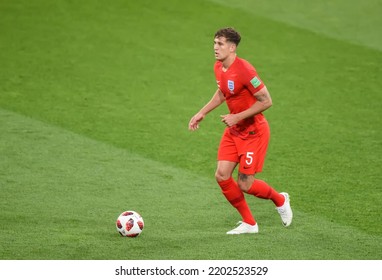 Moscow, Russia – July 3, 2018. England National Football Team Centre-back John Stones In Action During World Cup 2018 Round Of 16 Match Colombia Vs England (1-1)