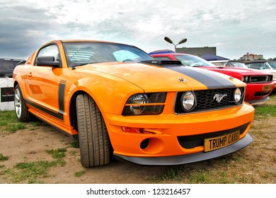 MOSCOW, RUSSIA - JULY 6: American Muscle Car Ford Mustang Exhibited At The Annual International Motor Show Autoexotica On July 6, 2012 In Moscow, Russia.