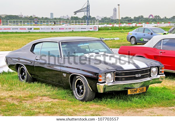 MOSCOW, RUSSIA - JULY 6:\
American muscle car Chevrolet Chevelle SS exhibited at the annual\
International Motor show Autoexotica on July 6, 2012 in Moscow,\
Russia.