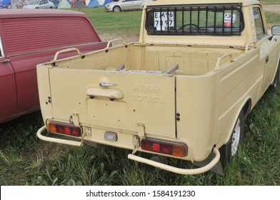 MOSCOW, RUSSIA - July 8, 2011: Old Soviet Car Pickup IZH-27151 At The Exhibition Avtoekzotika-2011, Tushino Airfield