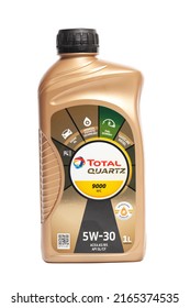 Moscow, Russia June 08,2022: Total Quartz 9000 5W-40 Engine Oil