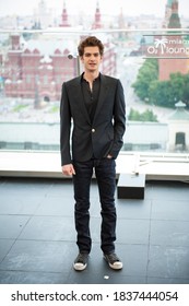 Moscow / Russia - June 16, 2012, Andrew Garfield In Front Of Kremlin