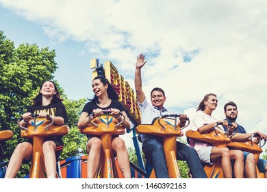 MOSCOW, RUSSIA - JUNE 2, 2019: People in amusement park. - Shutterstock ID 1460392163