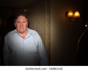 MOSCOW, RUSSIA - JUNE 20: Gerard Depardieu Attends The  Hotel  Metropol On June 20, 2013 In Moscow, Russia.