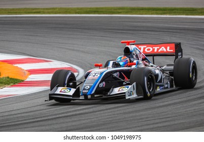 Moscow, Russia - June 28, 2014: Oscar Tunjo Driver Of Pons Racing At World Series By Renault Stage At Moscow Raceway