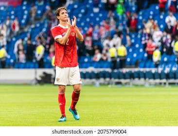 Moscow, Russia – June 5, 2021. Russia National Football Team Defender Mario Fernandes After International Friendly Russia Vs Bulgaria (1-0).