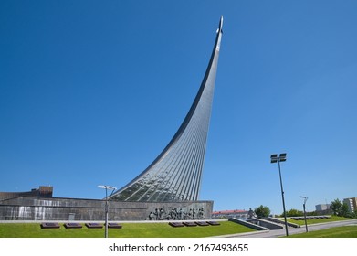 Moscow, Russia - June 8, 2022: Monument To The Conquerors Of Space, Cosmonautics Museum