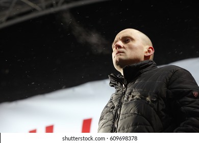 MOSCOW, RUSSIA - MARCH 05, 2012-03-05 Sergei Udaltsov During A Meeting On The Pushkin Square At March 05, 2012 In Moscow, Russia 
