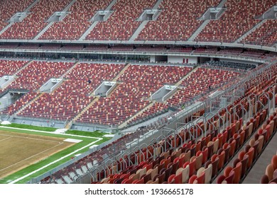 Football National Stadium Stands Seats Warsaw Stock Photo 1290019429 ...