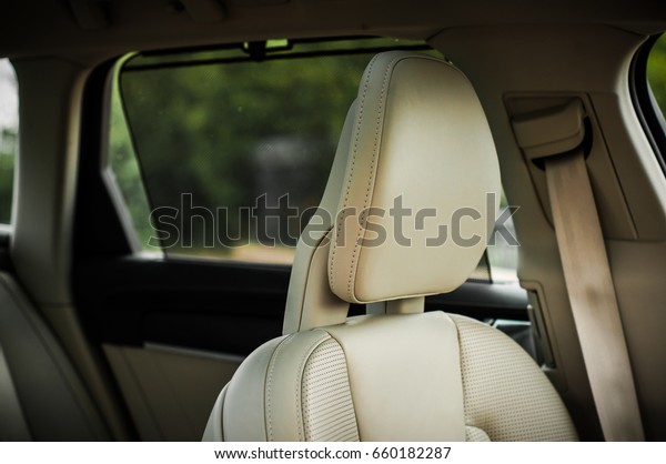 MOSCOW, RUSSIA - MAY 3,\
2017 VOLVO V90 CROSS COUNTRY, interior view. Test of new Volvo V90\
Cross Country. This car is AWD SUV with business-class saloon. D4\
engine.