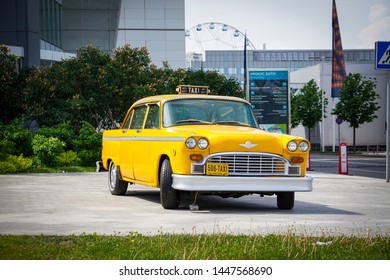 Moscow, Russia - May 30, 2019: Checker Marathon Taxi Car Produced By The Checker Motors Corporation In Moscow.