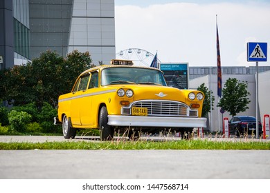 Moscow, Russia - May 30, 2019: Checker Marathon Taxi Car Produced By The Checker Motors Corporation In Moscow.