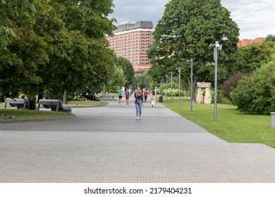 Moscow, Russia, Muzeon City Park. Urban Public Space.