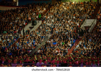 Moscow, Russia - November 27, 2017: People Attend Business Conference In Congress Hall At Synergy Global Forum