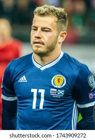 Moscow, Russia – October 10, 2019. Scotland National Football Team Winger Ryan Fraser Before UEFA Euro 2020 Qualification Match Scotland Vs Russia (4-0) In Moscow.