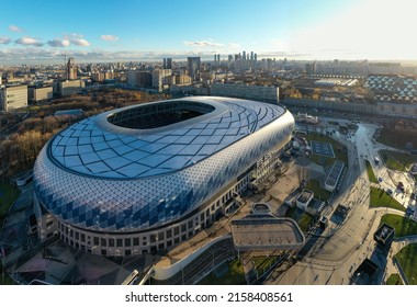 Moscow, Russia - October 22, 2021: VTB Arena. The Football Stadium Of Dynamo Moscow Football Club