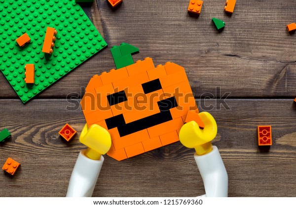 lego man pumpkin