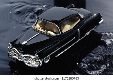 Moscow, Russia - September 06, 2018; Toy Model Cadillac Series 62 1953