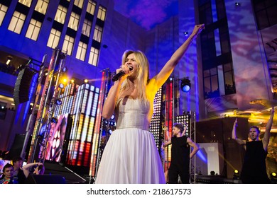 MOSCOW, RUSSIA, September, 20: Singer Vera Brezhneva. Opening Ceremony Vegas   Shopping Mall, 20, 2014 At Vegas Center In Moscow, Russia