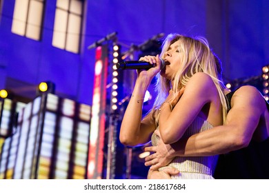 MOSCOW, RUSSIA, September, 20: Singer Vera Brezhneva. Opening Ceremony Vegas  Shopping Mall, 20, 2014 At Vegas  Center In Moscow, Russia