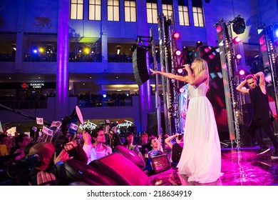 MOSCOW, RUSSIA, September, 20: Singer Vera Brezhneva. Opening Ceremony Vegas Shopping Mall, September, 20, 2014 At Vegas Center In Moscow, Russia