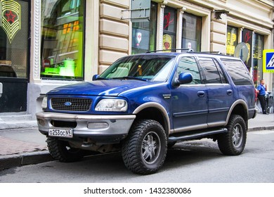 Moscow, Russia - September 29, 2012: Offroad Motor Car Ford Expedition In The City Street.