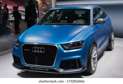 Moscow / Russia - September 8, 2012: Moscow International Automobile Salon. Audi Blue Car