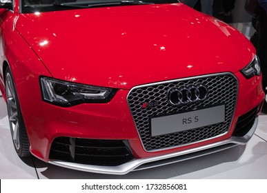 Moscow / Russia - September 8, 2012: Moscow International Automobile Salon. Audi Red Car