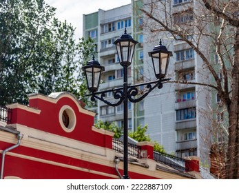 Moscow, Russia. Shkolnaya Street. Typical architectural ensemble in the historical part of the city, Moscow, Russia. Shkolnaya Street. Typical architectural ensemble in the historical part of the city - Shutterstock ID 2222887109