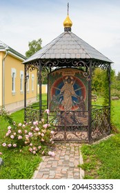 MOSCOW, RUSSIA-AUGUST 10, 2021: Trinity-Odigitrievskaya Zosimova female desert. Chapel in honor of the Resurrection of Christ