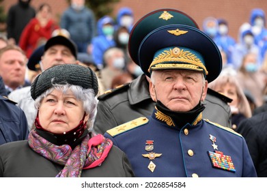 MOSCOW, RUSSIA-MAY 9, 2021:Hero Of The Russian Federation, Army General Vladimir Mikhailov On Moscow's Red Square On Victory Day