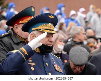 MOSCOW, RUSSIA-MAY 9, 2021:Hero Of The Russian Federation, Army General Vladimir Mikhailov On Moscow's Red Square On Victory Day