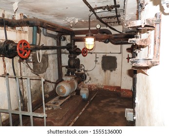 Moscow, Russia-October 30, 2019: Atmosphere In The Tunnels Of Bunker 703, An Anti-nuclear Underground Facility Built As A Document Repository And Military Command Post Of The Soviet Union.