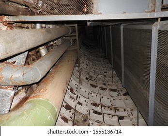 Moscow, Russia-October 30, 2019: Atmosphere In The Tunnels Of Bunker 703, An Anti-nuclear Underground Facility Built As A Document Repository And Military Command Post Of The Soviet Union.