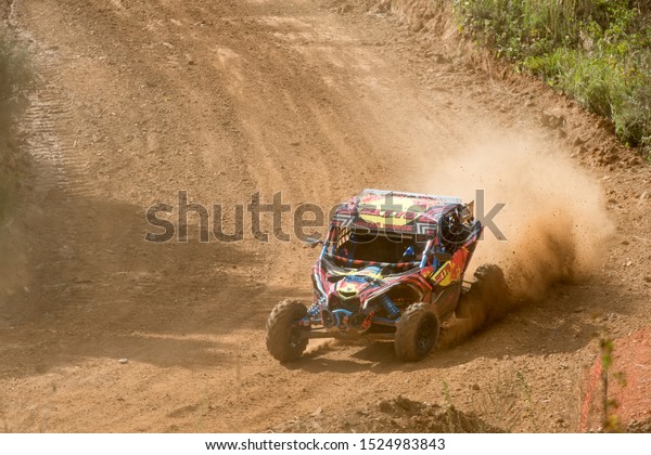 MOSCOW, RUSSIA-SEPTEMBER 14, 2019: Zakhozhy\
187,class Side-by-Side TURBO, in the Stage 3 All-Russian amateur\
competitions for owners of all-terrain vehicles and ATV RZR CAMP\
2019, MotoPark\
Velyaminovo